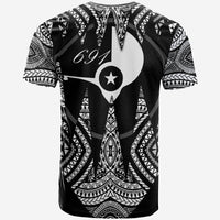 Yap Custom T Shirt Micronesian Teeth Shark Style White - Polynesian Pride