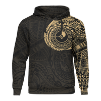 Micronesia All Over Print Hoodie Yap In My Heart Gold Unisex Black - Polynesian Pride