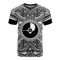 Yap T Shirt Yap Coat of Arms Polynesian White Black Unisex Black - Polynesian Pride
