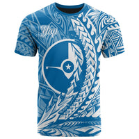 Yap State T Shirt Wings Style Flag Color Unisex Blue - Polynesian Pride