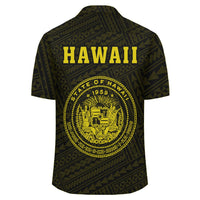 Kakau Polynesian Coat Of Arms Hawaii Shirt - Yellow - Polynesian Pride