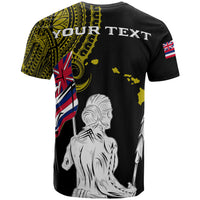 Personalized Hawaii Map Polynesian Warrior Ikaika Unisex T Shirt William Style Yellow - Polynesian Pride
