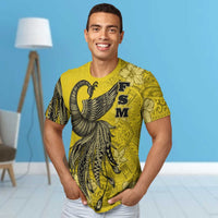Federated States of Micronesia T Shirt Polynesian Phoenix Bird, Fairytales Bird Yellow - Polynesian Pride