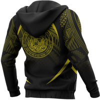 Hawaii Polynesian Hoodie Yellow The Face Style - Polynesian Pride