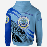 Federated States of Micronesia Zip Hoodie Custom Symmetrical Lines - Polynesian Pride