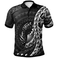 Kosrae Polo Shirt Custom Polynesian Pattern Style Unisex Black - Polynesian Pride