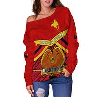 Papua New Guinea Off Shoulder Sweater the One and Only LT13 - Polynesian Pride