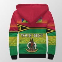 (Custom Personalised) Vanuatu Color Sherpa Hoodie Six Provinces and Map LT13 - Polynesian Pride
