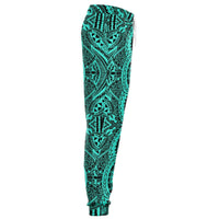 Polynesian Symmetry Turquoise Joggers - Polynesian Pride