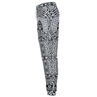 Polynesian Lauhala Mix White Joggers - Polynesian Pride