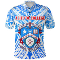 Custom Kolisi Apifoou College Polo Shirt Tonga, Custom Text and Number - Polynesian Pride
