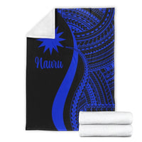 Nauru Premium Blanket - Blue Polynesian Tentacle Tribal Pattern - Polynesian Pride