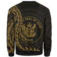 Niue Sweatshirt - Polynesian Pattern Style Gold Color - Polynesian Pride