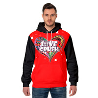 Custom Fiji Valentine Couple Heart Hoodie LT2 No Women - Polynesian Pride