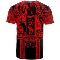 Polynesian T Shirt Polynesian Patterns Maui Tattoo (Red) - Polynesian Pride