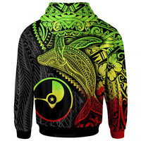 Yap Zip up Hoodie Humpback Whale & Coat of Arms Reggae - Polynesian Pride