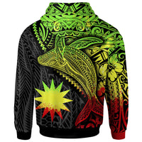 Nauru Hoodie Humpback Whale & Coat of Arms Reggae - Polynesian Pride