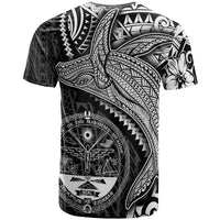 Marshall Islands T Shirt Humpback Whale & Coat of Arms White - Polynesian Pride