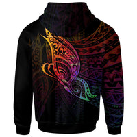 Palau Zip Hoodie Butterfly Polynesian Style - Polynesian Pride