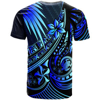 Niue T Shirt The Flow Of The Ocean Blue - Polynesian Pride