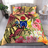 Cook Islands Bedding Set - Flowers Tropical With Sea Animals Pink - Polynesian Pride