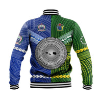Samoa And Cook Islands Baseball Jacket Together LT8 - Polynesian Pride