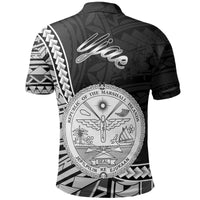 Marshall Islands Polo Shirt Ujae Seal Of Marshall Polynesian Patterns - Polynesian Pride