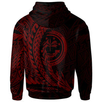 Federated States of Micronesia Hoodie Red Custom Wings Style - Polynesian Pride