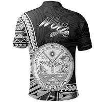 Marshall Islands Polo Shirt Wotje Seal Of Marshall Polynesian Patterns - Polynesian Pride