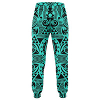 Polynesian Kakau Turtle Turquoise Joggers - Polynesian Pride