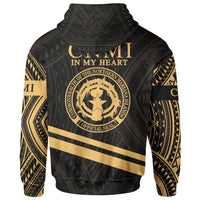 Northern Mariana Islands Zip Hoodie In My Heart Style Gold Polynesian Patterns - Polynesian Pride