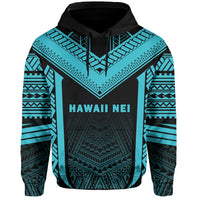 Hawaii Kanaka Polynesian Hoodie Active Blue - Polynesian Pride