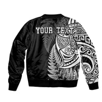 Maori Rugby Bomber Jacket Tattoo Mix Fern Leaf LT6 - Polynesian Pride