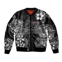 (Custom Personalised) Polynesian Fathers Day Bomber Jacket I Love You In Every Universe - Black LT8 Unisex Black - Polynesian Pride
