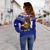 Custom American Samoa Independence Anniversary Pride Women Off Shoulder Sweater - LT12 - Polynesian Pride