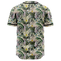 Tropical Jungle Parrots And Flamingos Baseball Jersey - Polynesian Pride