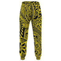 Polynesian Hawaiian Style Tribal Tattoo Yellow Joggers - Polynesian Pride
