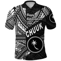 FSM Chuuk Polo Shirt Happy Independence Day Original Vibes Black LT8 - Polynesian Pride