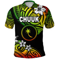 FSM Chuuk Polo Shirt Unique Vibes Reggae LT8 - Polynesian Pride