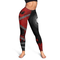 Northern Mariana Islands Polynesian Women's Leggings - Polynesian Chain Style - Polynesian Pride