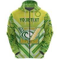 Custom Cook Islands Rugby Zip Hoodie Creative Style - Polynesian Pride