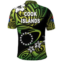 Custom Cook Islands Rugby Polo Shirt Unique Vibes Green - Polynesian Pride