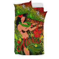 (Custom Personalised) Hawaii Hula Girl Reggae Bedding Set - LT2 - Polynesian Pride