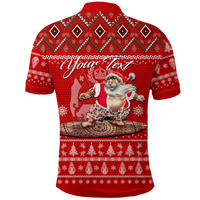 Custom Tonga Christmas Kilisimasi Fiefia Santas Polynesia Polo Shirt LT2 RED - Polynesian Pride