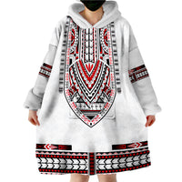 (Custom Personalised) Polynesian Dashiki With Polynesian Tattoo Royal Version Wearable Blanket Hoodie LT14 - Polynesian Pride