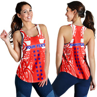 (Custom Personalised) Tuamotu Archipelago Tribal Tattoo Women Tank Top - LT12 Red - Polynesian Pride