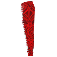 Hawaii Kanaka Map Red Kakau Joggers - Polynesian Pride