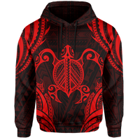 Polynesian Turtle Kanaka Maoli Hawaii Hoodie Red - Polynesian Pride