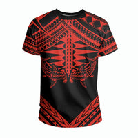 Hawaii Shark Polynesian Kanaka Red T Shirt Candy Style - Polynesian Pride