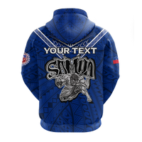 Custom Toa Samoa Rugby Hoodie Samoan Warrior Pride LT12 - Polynesian Pride